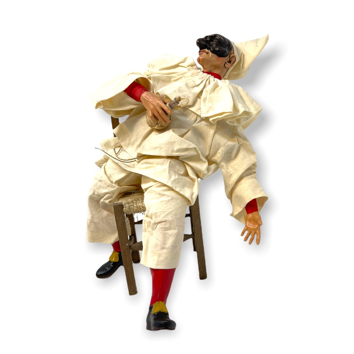 Pulcinella 32 cm “ubriaco sedia” - immagine 2